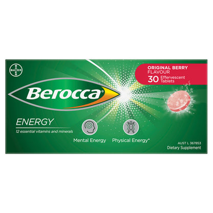 Berocca Energy Original Berry Flavour 30 Tablets