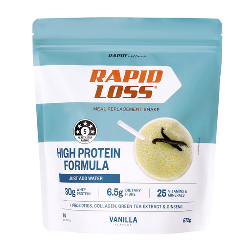Rapid Loss Meal Replacement Shake High Protein Formula Vanilla 672g