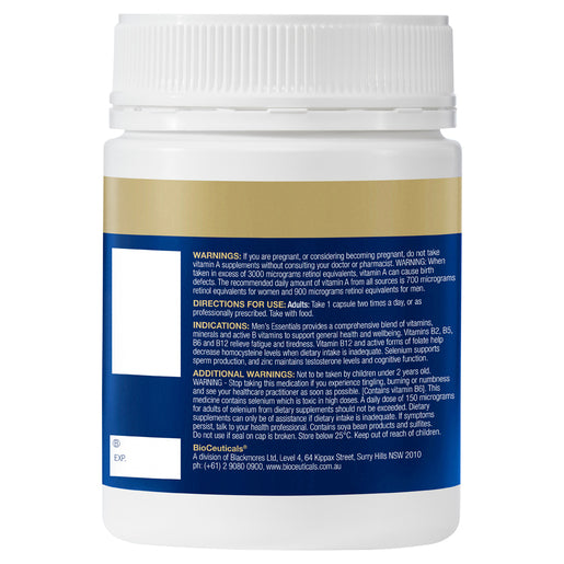 BIOCEUTICALS Men's Essentials 240 Capsules