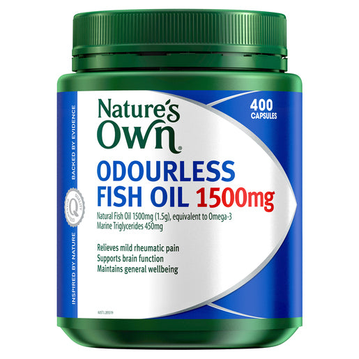 Nature's Own Fish Oil Odourless 1500mg with Omega 3 400 Capsules
