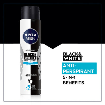 NIVEA Men Black & White Invisible Fresh Anti-Perspirant 250mL