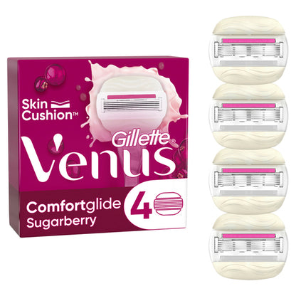 Gillette Venus with OLAY ComfortGlide Sugarberry Scent Refill Blades 4 Pack