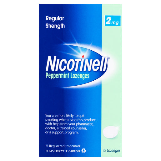 Nicotinell Nicotine 2mg Regular Strength Peppermint 72 Lozenges