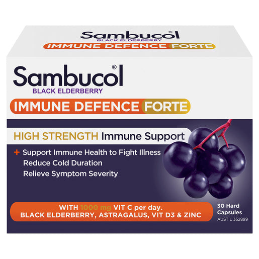 Sambucol Black Elderberry Immune Defence Forte 30 Capsules - GimmeNow