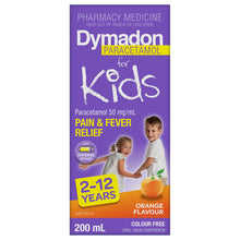 Dymadon For Kids 2 to 12 Years Liquid Paracetamol Orange 200mL