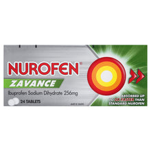 Nurofen Zavance Ibuprofen Sodium Dihydrate 256mg 24 Tablets