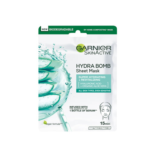 Garnier Hydra Bomb Hyaluronic Aloe Vera Serum Sheet Mask 28g - GimmeNow