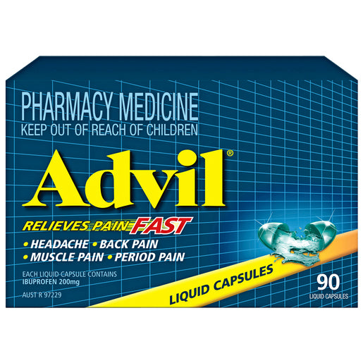 Advil Ibuprofen 200mg 90 Liquid Capsules