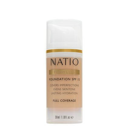 Natio Flawless Foundation SPF 15 Light Medium 30mL