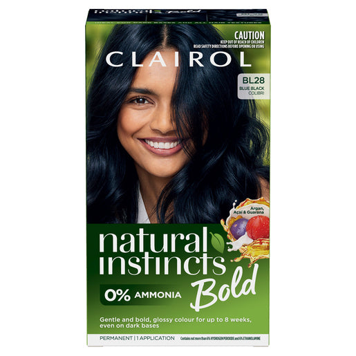 Clairol Natural Instincts Bold Permanent Hair Colour BL28 Blue Black Colibri 1 Pack - GimmeNow