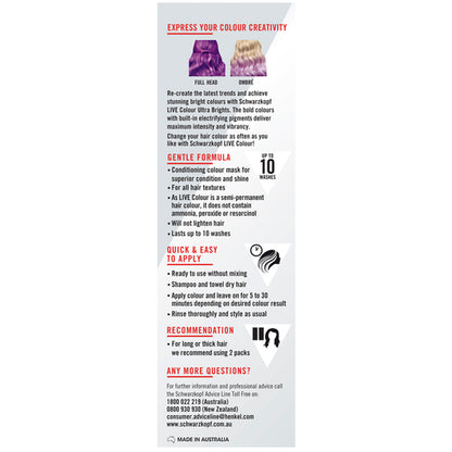 Schwarzkopf LIVE Colour Ultra Brights Magnetic Purple 75mL