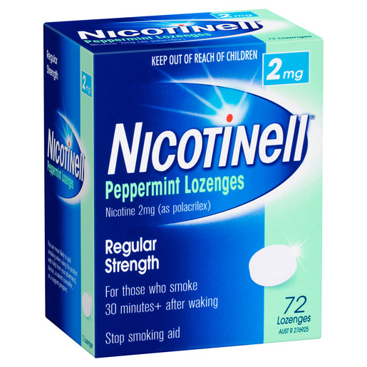 Nicotinell Nicotine 2mg Regular Strength Peppermint 72 Lozenges