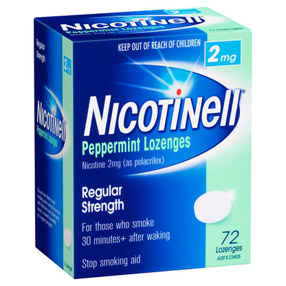 Nicotinell Nicotine 2mg Regular Strength Peppermint 72 Lozenges