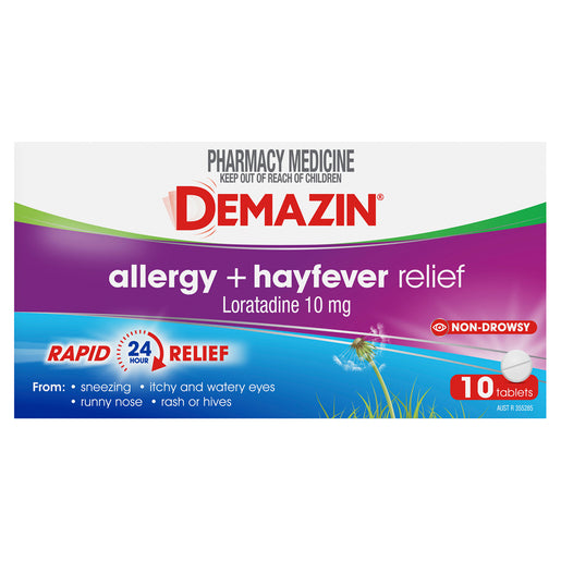 Demazin Allergy + Hayfever Relief Non-Drowsy 10 Tablets - GimmeNow
