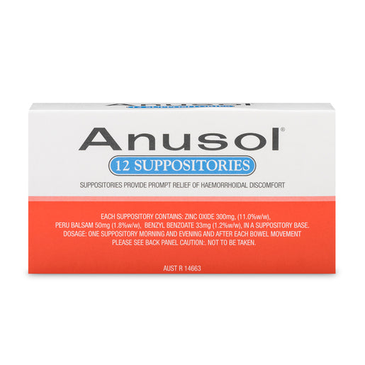Anusol Suppositories 12 Pack