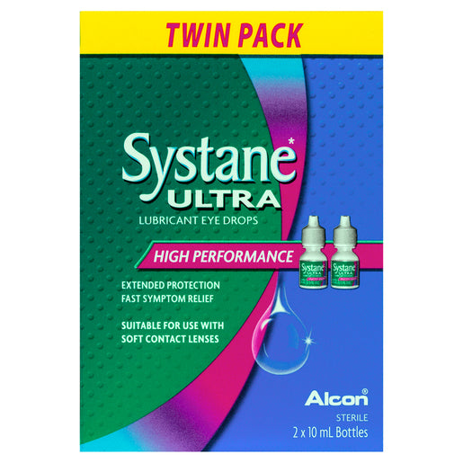 Systane Ultra Lubricant Eye Drops 10mL 2 Pack