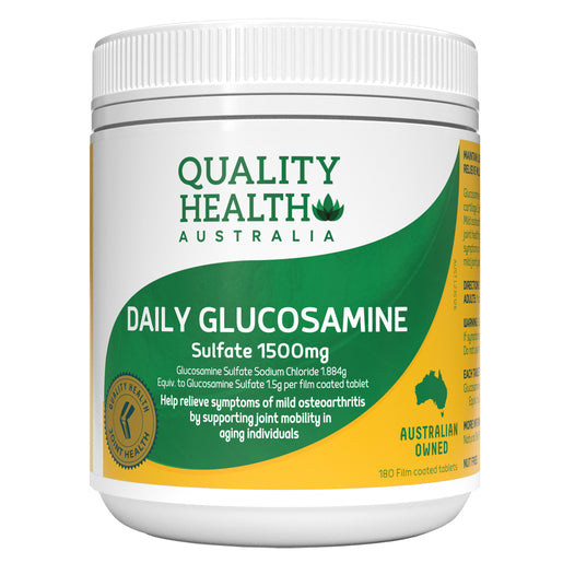 QUALITY HEALTH Daily Glucosamine 1500mg 180 Tablets