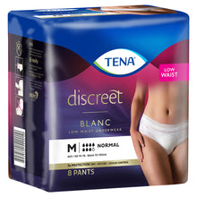 Tena Discreet Women's Low Waist Underwear Pants White Medium 8 Pack