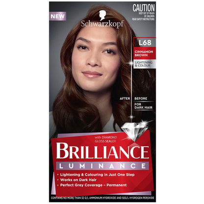 Schwarzkopf Brilliance L68 Cinnamon Brown 1 Pack - GimmeNow
