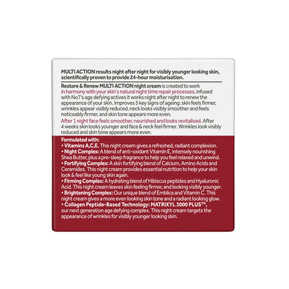 No7 Restore & Renew Multi Action Night Cream 50mL
