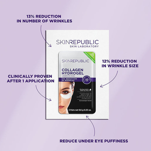 Skin Republic Collagen Biodegradable Under Eye Patches 3 Pairs - GimmeNow