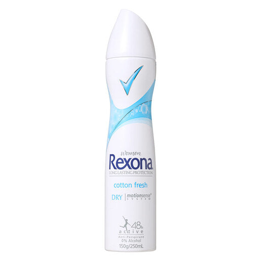 Rexona Antiperspirant Aerosol Deodorant Cotton Dry 250mL - GimmeNow