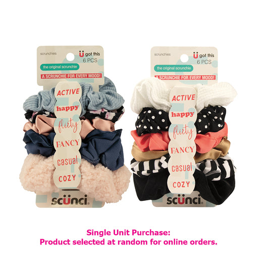 Scunci Mood Scrunchies 6 Pack