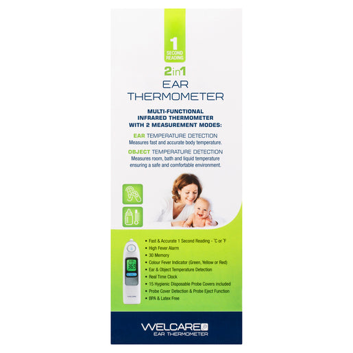 Welcare 2 in 1 Ear Thermometer 1 Each