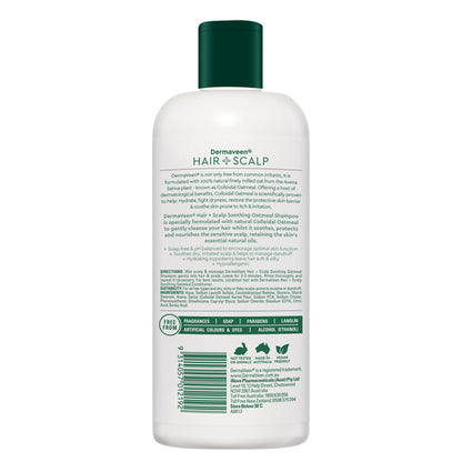 DermaVeen Oatmeal Shampoo for Dry, Flaky or Sensitive Scalps 500mL - GimmeNow