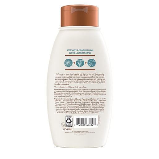 Aveeno Rose Water & Chamomile Blend Shampoo for Dry Hair 354mL