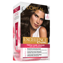L'Oréal Paris Excellence Crème 3 Darkest Brown (100% Grey Coverage) 1 Pack