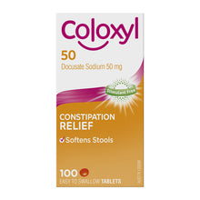 Coloxyl 50 Docusate Sodium 50mg Constipation Relief 100 Tablets