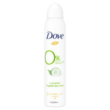 Dove Deodorant Aerosol Cucumber & Green Tea Zero Aluminium 200mL