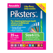 Piksters Interdental Brushes Green Handle Size 6 35 Pack