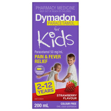 Dymadon For Kids 2 to 12 Years Liquid Paracetamol Strawberry 200mL