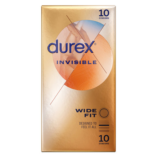 Durex Invisible Wide Fit Condoms 10 Pack - GimmeNow