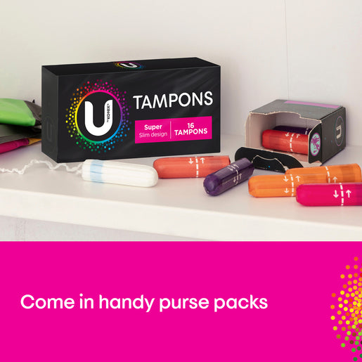 U By Kotex Slim Tampons Super 16 Pack