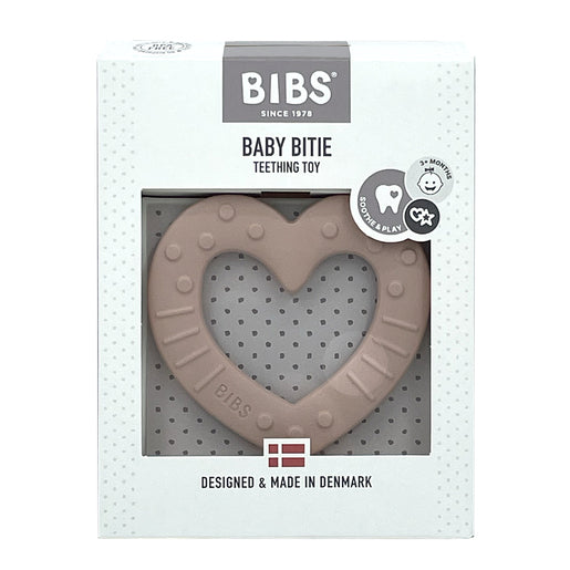 Bibs Baby Bitie Teether Heart Blush 1 Each
