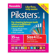 Piksters Interdental Brushes Red Handle Size 4 35 Pack