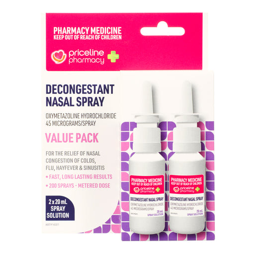 Priceline Decongestant Nasal Spray Value Pack 20mL 2 Pack