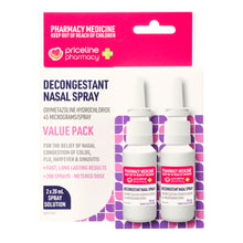 Priceline Decongestant Nasal Spray Value Pack 20mL 2 Pack