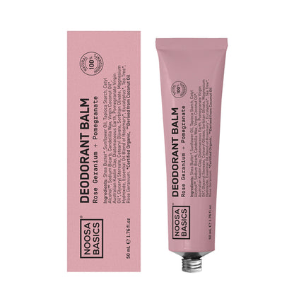 NOOSA BASICS Deodorant Balm Rose Geranium + Pomegranate 50mL