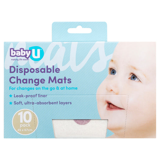 Baby U Disposable Change Mats 10 Pack - GimmeNow