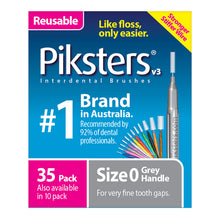 Piksters Interdental Brushes Size 0 Grey Handle 35 Pack