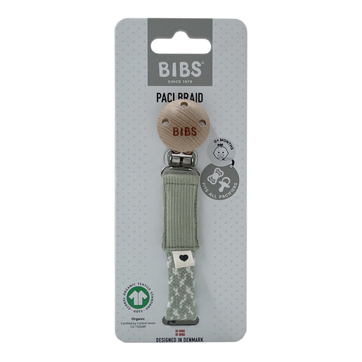 Bibs Paci Braid Sage 1 Each - GimmeNow