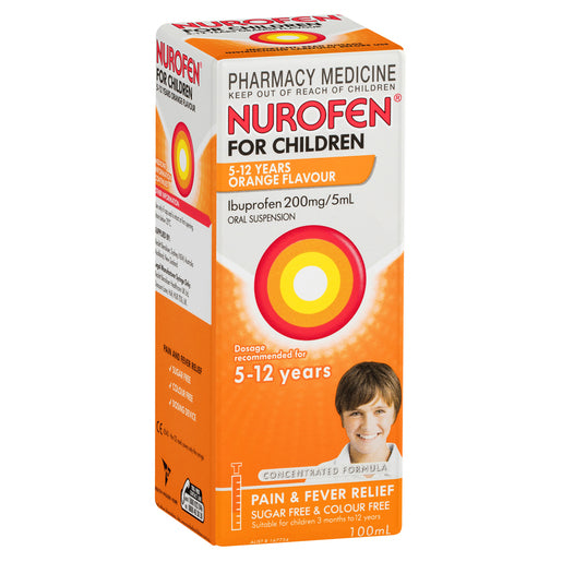 Nurofen For Children 5-12 Years Orange Flavour 100mL