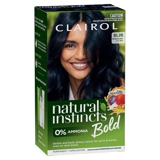 Clairol Natural Instincts Bold Permanent Hair Colour BL28 Blue Black Colibri 1 Pack - GimmeNow