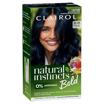Clairol Natural Instincts Bold Permanent Hair Colour BL28 Blue Black Colibri 1 Pack - GimmeNow