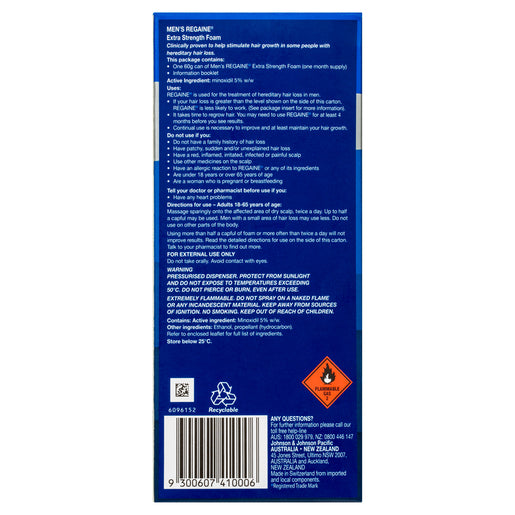 Regaine Men's Extra Strength Foam Hair Regrowth Treatment 60g