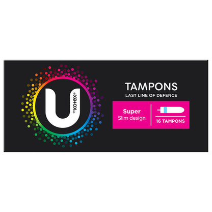 U By Kotex Slim Tampons Super 16 Pack